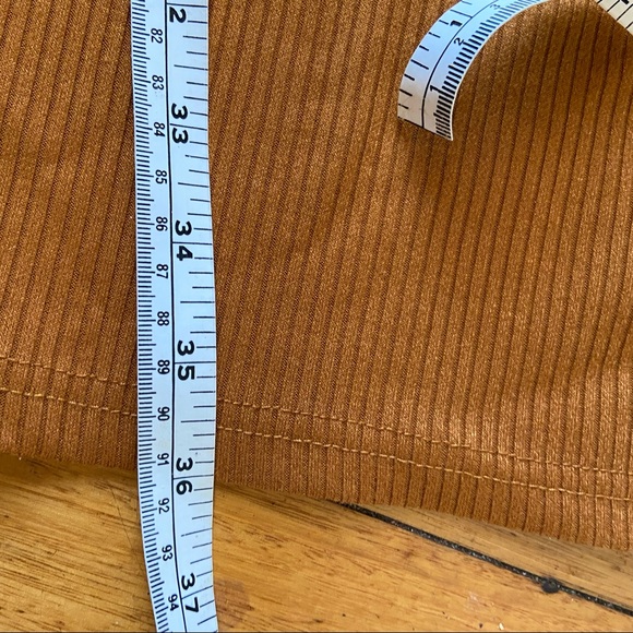 Minx and Moss  Brown ,Rust Spaghetti strap Ribbed Dress size M - Picture 6 of 6